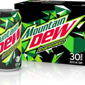 Mountain Dew Energised Soft Drink 375 ml (Pack of 30) 7G [x2]