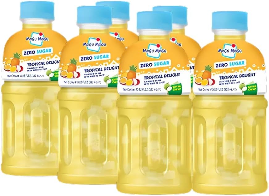 Mogu Mogu Tropical Delight Zero Sugar Drink 320ml 6 Pack [x6]