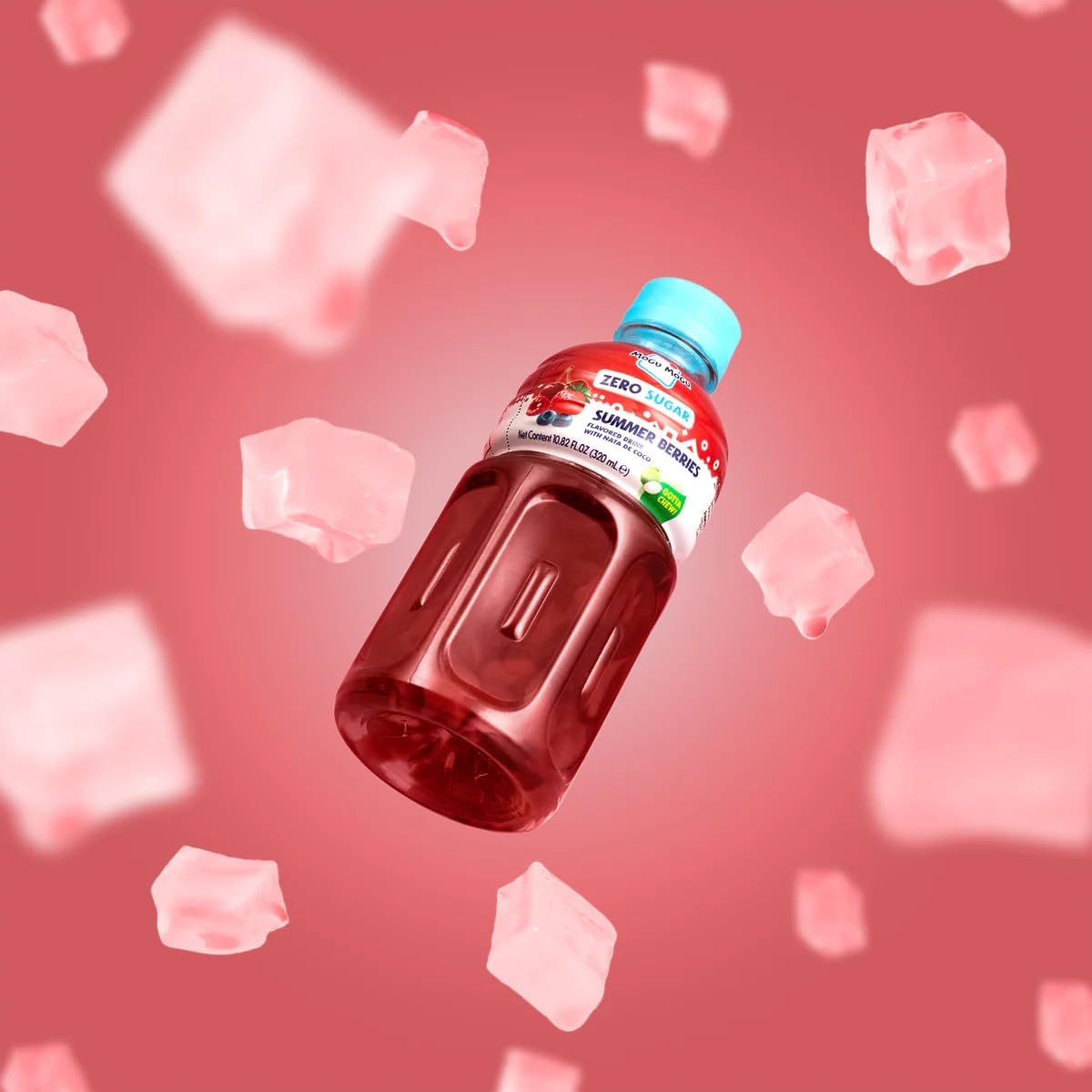 Mogu Mogu Summer Berries Zero Sugar Drink with Nata de Coco 24 x 320ml [x2]