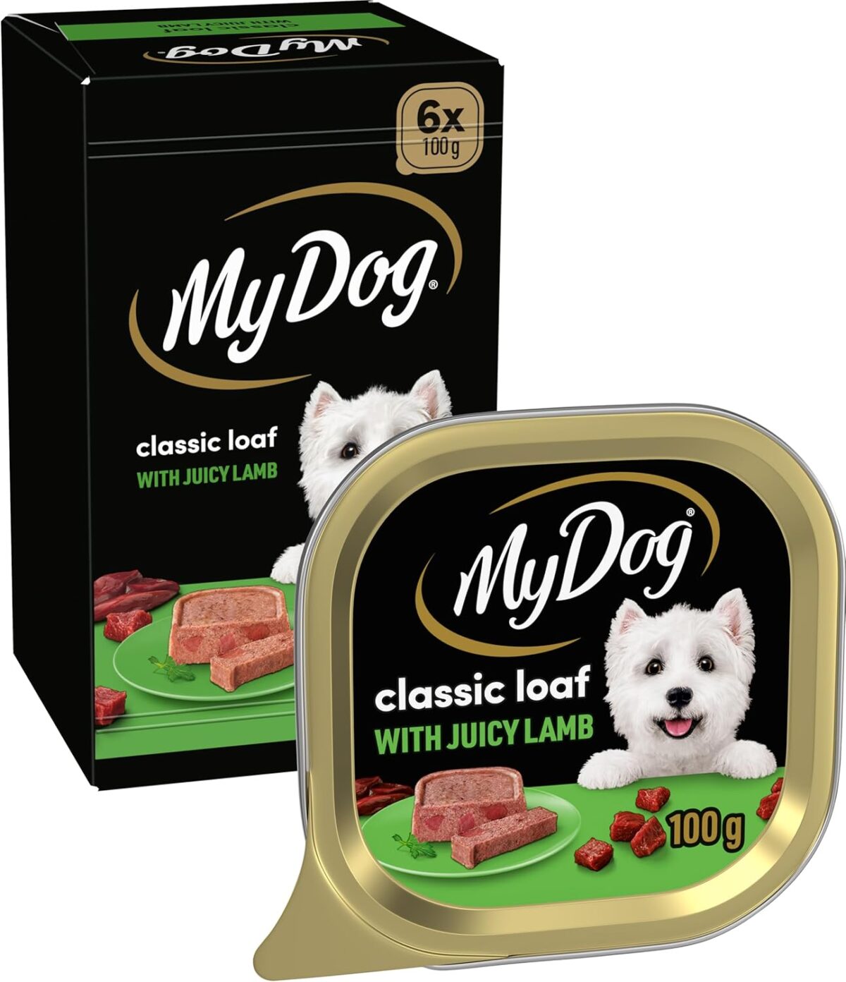 My Dog Adult Wet Dog Food Lamb Loaf 100g Tray, 36 Pack [x2]