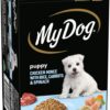 My Dog Puppy Wet Dog Food Chicken Mince with Rice, Carrots & Spinach 100g Tray, 36 Pack [x2]
