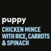 My Dog Puppy Wet Dog Food Chicken Mince with Rice, Carrots & Spinach 100g Tray, 36 Pack [x2]