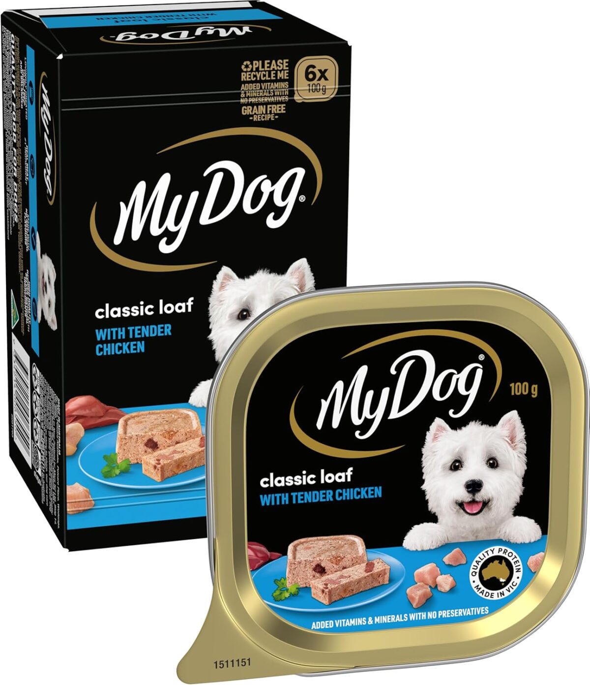 My Dog Adult Wet Dog Food Chicken Supreme 100g Tray, 36 Pack [x2]