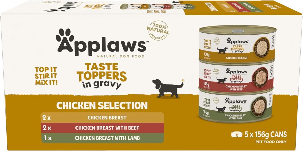 Applaws Taste Toppers Chicken Breast Gravy Wet Dog Food 5x156g [x6]