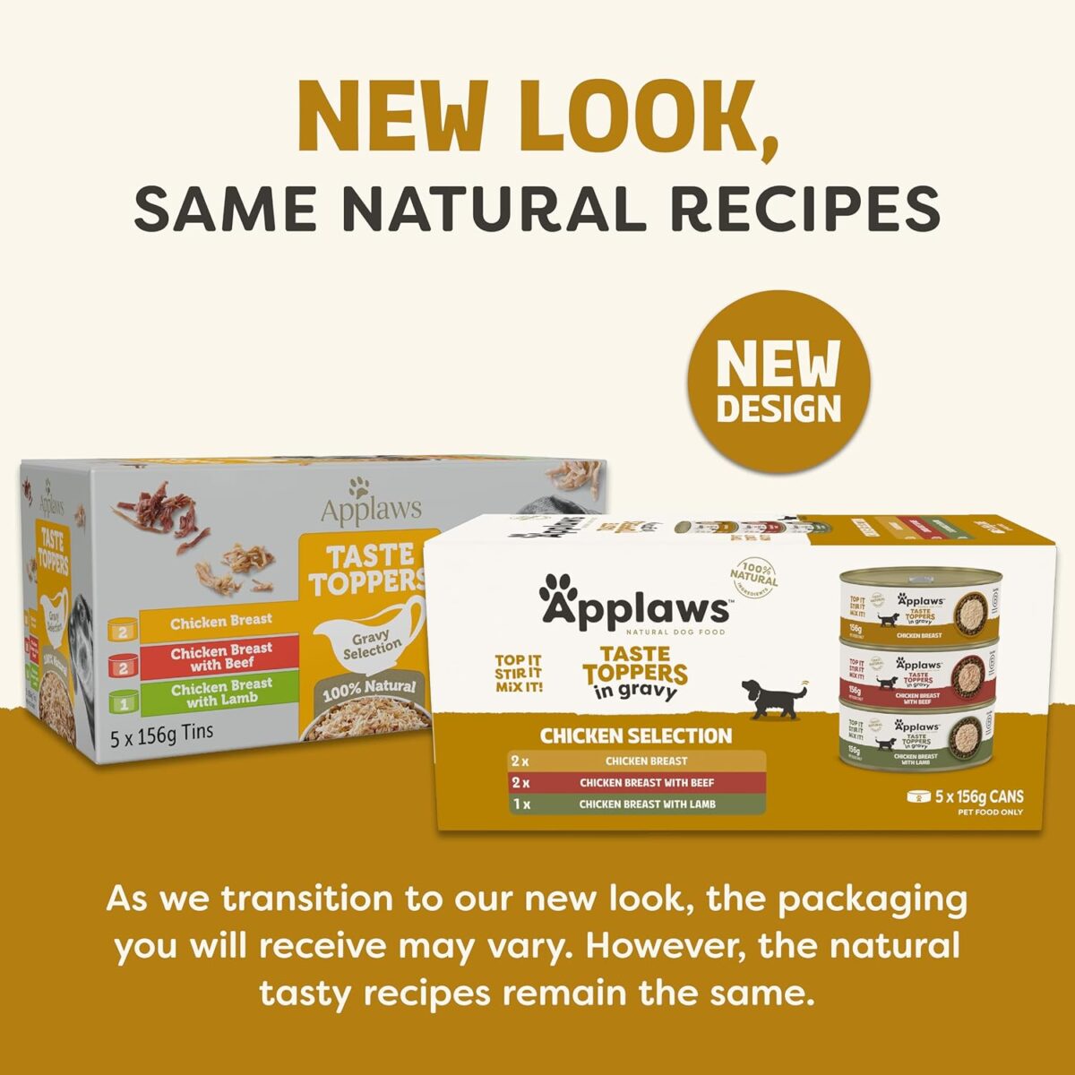 Applaws Taste Toppers Chicken Breast Gravy Wet Dog Food 5x156g [x6]