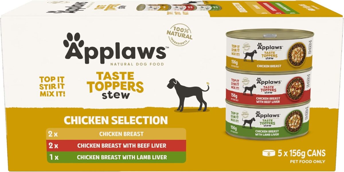 Applaws Taste Toppers Chicken Breast Stew Wet Dog Food 5x156g [x6]