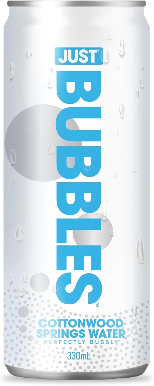 JUST Bubbles 24 Pack x 330ml Bottle Plain Sparkling Water [x2]