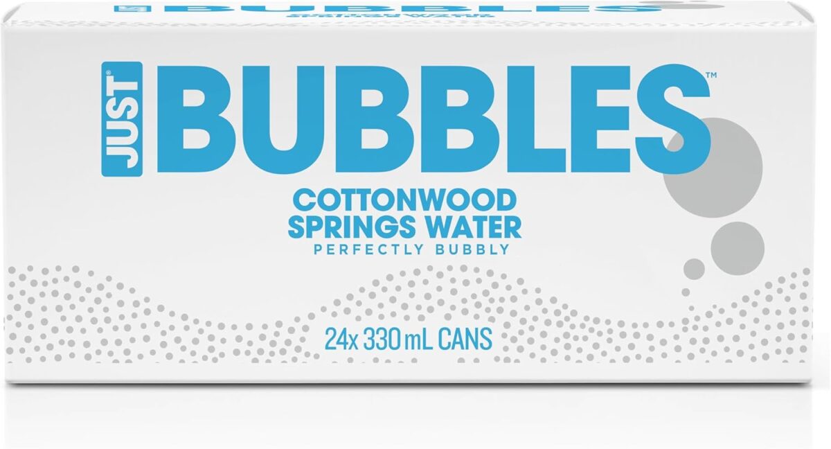 JUST Bubbles 24 Pack x 330ml Bottle Plain Sparkling Water [x2]