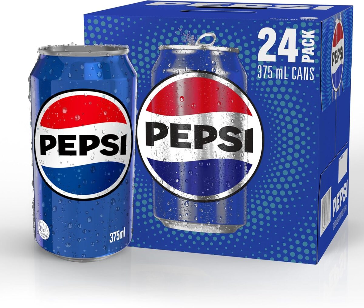 Pepsi Cola Soft Drink Can 375 ml (Pack of 24) [x3]