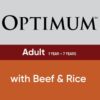 OPTIMUM Adult Beef & Rice Wet Dog Food Tray 100g, 12 Pack [x4]
