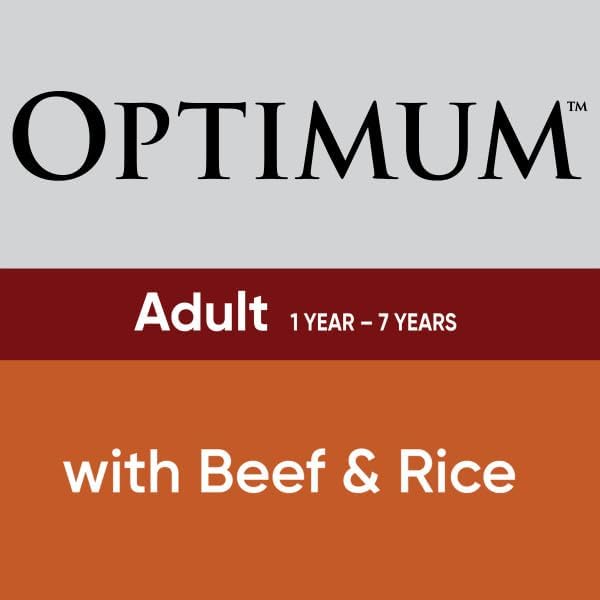 OPTIMUM Adult Beef & Rice Wet Dog Food Tray 100g, 12 Pack [x4]