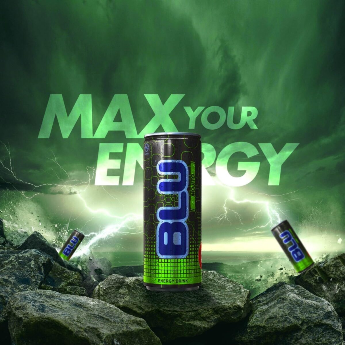 BLU Energy Drink Mojito 250ml (24 pack) [x2]