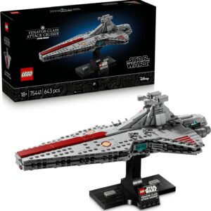 LEGO® Star Wars: Revenge of the Sith™ Venator-Class Attack Cruiser™ 75441 Starship Model Building Set for Adults - Mid-Scale Build-and-Display Set - Star Wars™ Toy for Men, Women and Any Fans
