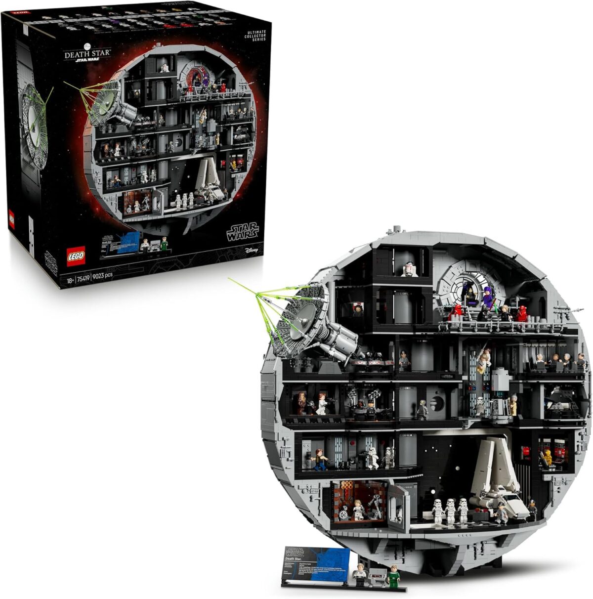 LEGO® Star Wars™ Death Star™ 75419 Building Kit, Collectible Set, Creative Toy for Adults, Ultimate Collector Series Build-and-Display Model, 38 LEGO Minifigures/Figures and a Starshi LEGO® Star Wars™ Death Star™ 75419 Building Kit, Collectible Set, Creative Toy for Adults, Ultimate Collector Series Build-and-Display Model, 38 LEGO Minifigures/Figures and a Starshi