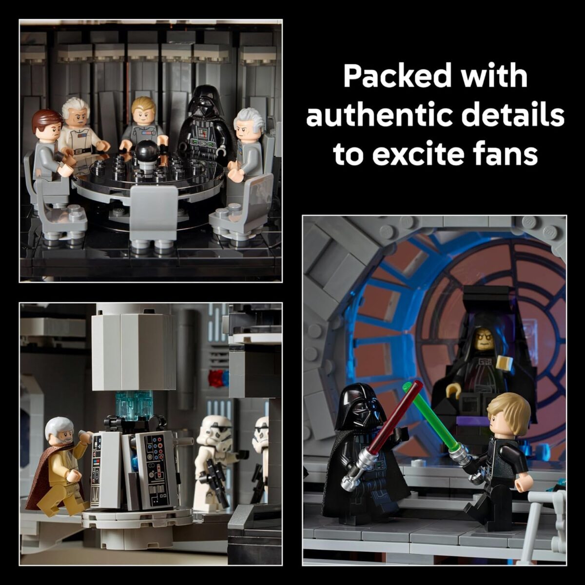 LEGO® Star Wars™ Death Star™ 75419 Building Kit, Collectible Set, Creative Toy for Adults, Ultimate Collector Series Build-and-Display Model, 38 LEGO Minifigures/Figures and a Starshi LEGO® Star Wars™ Death Star™ 75419 Building Kit, Collectible Set, Creative Toy for Adults, Ultimate Collector Series Build-and-Display Model, 38 LEGO Minifigures/Figures and a Starshi