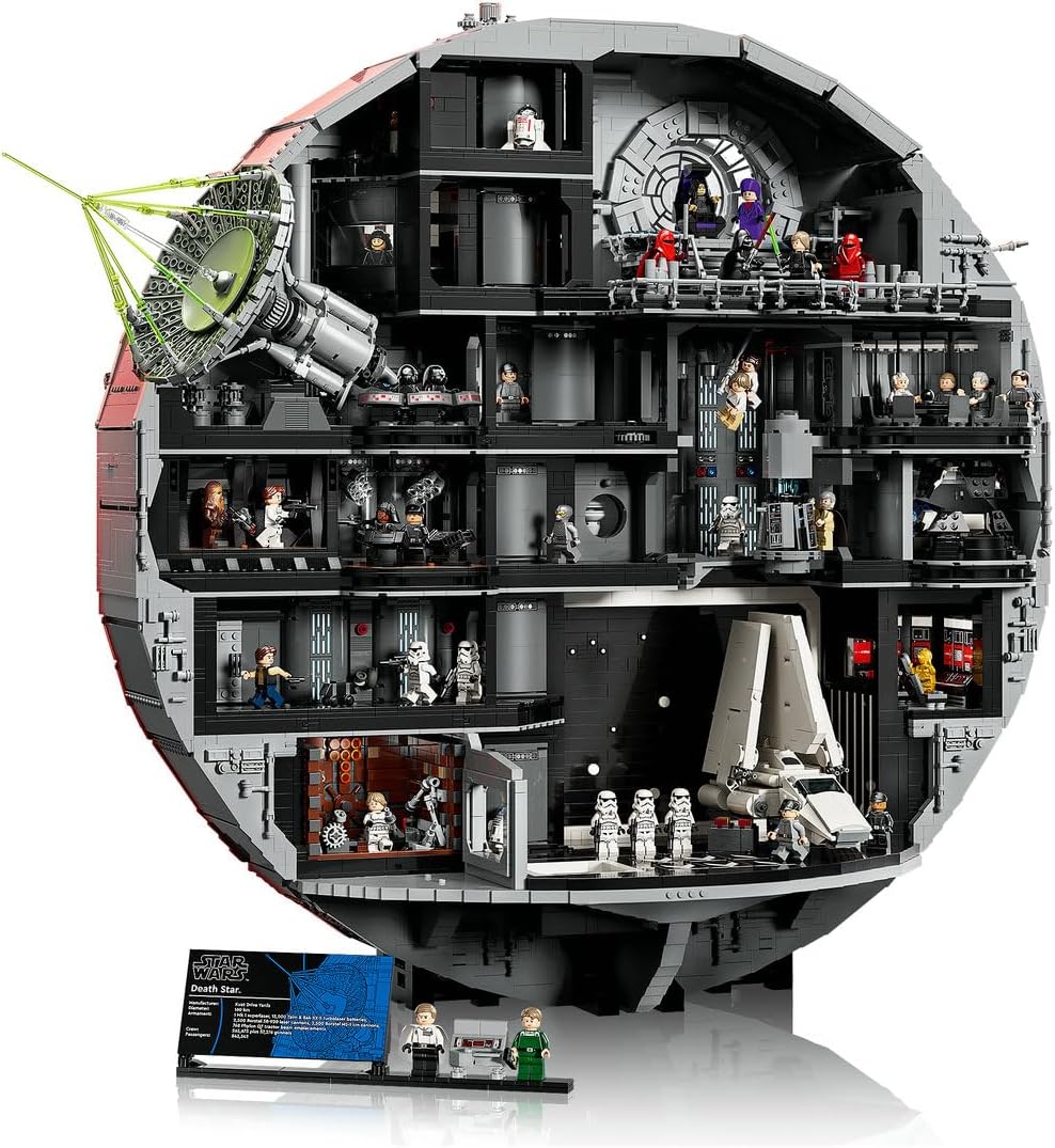 LEGO® Star Wars™ Death Star™ 75419 Building Kit, Collectible Set, Creative Toy for Adults, Ultimate Collector Series Build-and-Display Model, 38 LEGO Minifigures/Figures and a Starshi LEGO® Star Wars™ Death Star™ 75419 Building Kit, Collectible Set, Creative Toy for Adults, Ultimate Collector Series Build-and-Display Model, 38 LEGO Minifigures/Figures and a Starshi