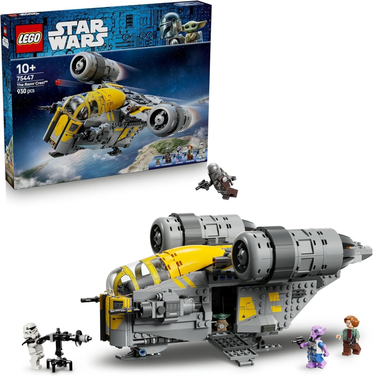 LEGO® Star Wars: The Mandalorian and Grogu™ The Razor Crest™ 75447 Vehicle Toy Building Set with 5 Characters for Battle Play - Treat for Kids, Boys, Girls and Any Star Wars™ Fans Aged 10+ LEGO® Star Wars: The Mandalorian and Grogu™ The Razor Crest™ 75447 Vehicle Toy Building Set with 5 Characters for Battle Play - Treat for Kids, Boys, Girls and Any Star Wars™ Fans Aged 10+