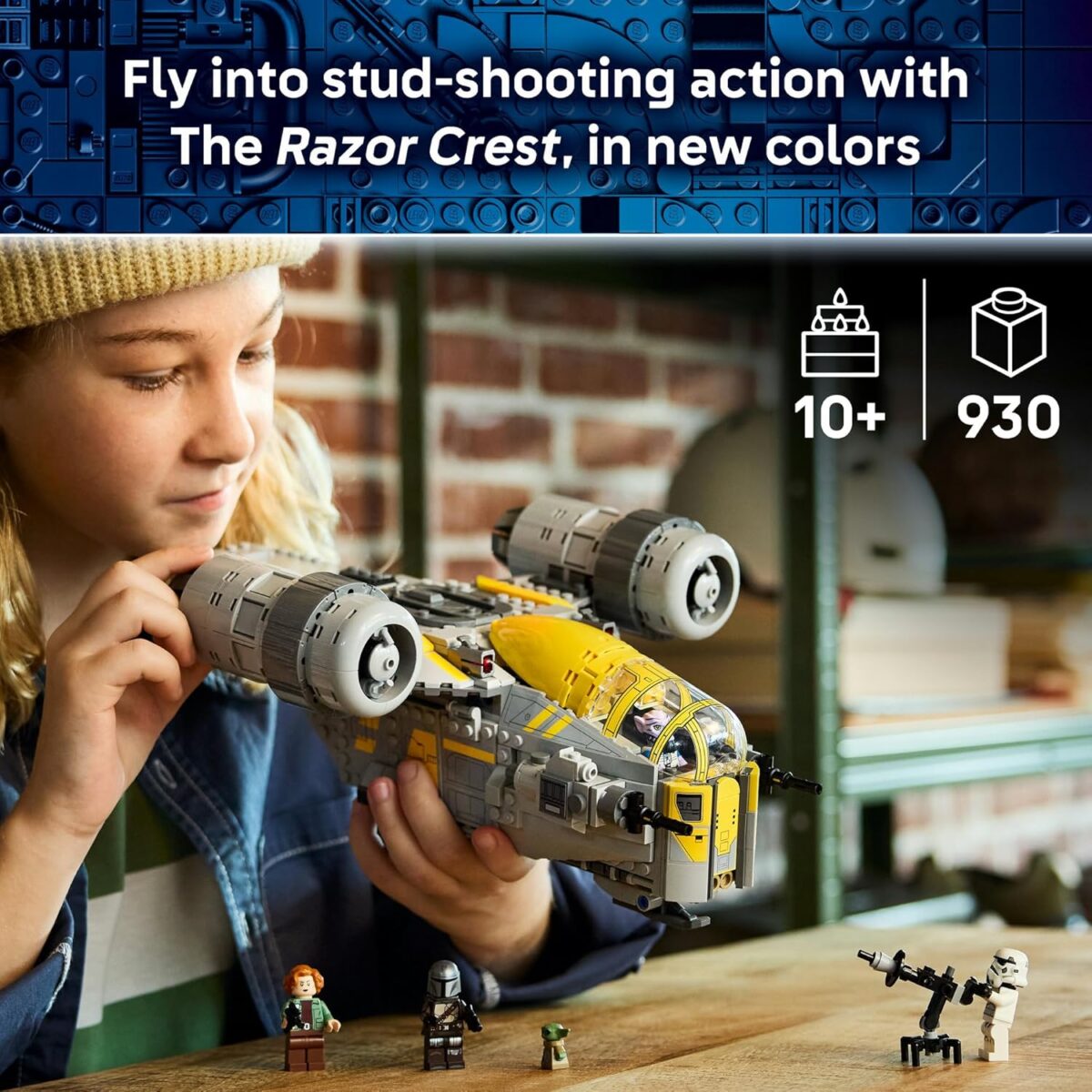 LEGO® Star Wars: The Mandalorian and Grogu™ The Razor Crest™ 75447 Vehicle Toy Building Set with 5 Characters for Battle Play - Treat for Kids, Boys, Girls and Any Star Wars™ Fans Aged 10+ LEGO® Star Wars: The Mandalorian and Grogu™ The Razor Crest™ 75447 Vehicle Toy Building Set with 5 Characters for Battle Play - Treat for Kids, Boys, Girls and Any Star Wars™ Fans Aged 10+