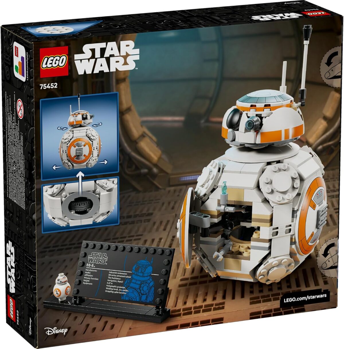 LEGO® Star Wars: The Force Awakens™ BB-8™ Astromech Droid 75452 Collectable Building Toy for Playful Display - Fun Star Wars™ Decor - Toy for Kids, Boys, Girls and Any Fans Aged 10+ LEGO® Star Wars: The Force Awakens™ BB-8™ Astromech Droid 75452 Collectable Building Toy for Playful Display - Fun Star Wars™ Decor - Toy for Kids, Boys, Girls and Any Fans Aged 10+