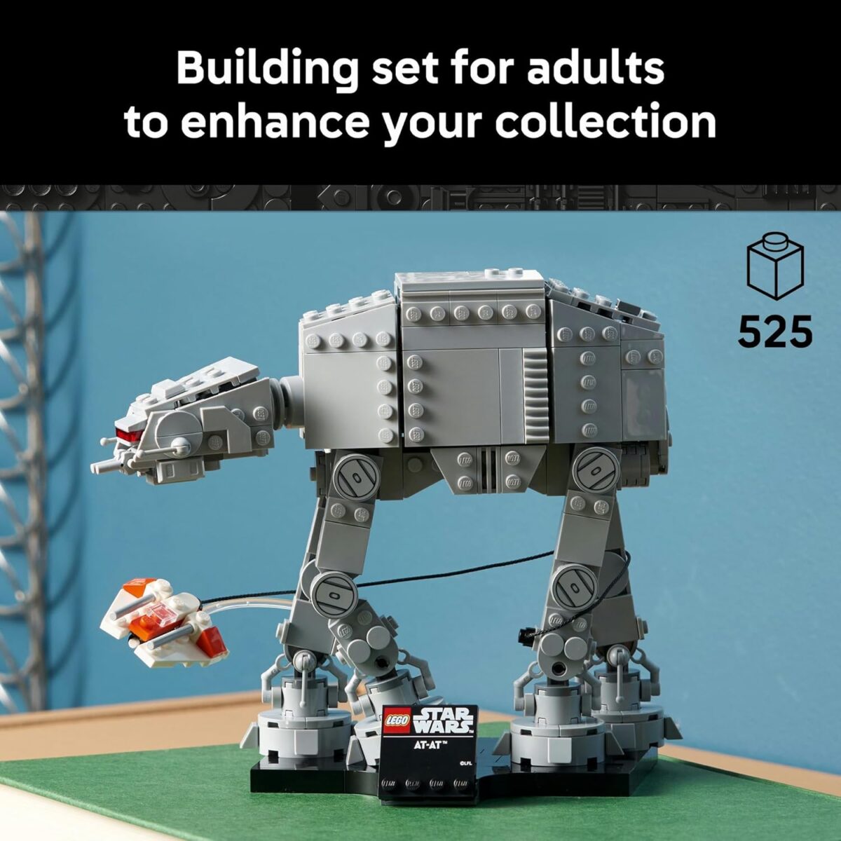 LEGO® Star Wars: The Empire Strikes Back™ AT-AT™ 75440 Building Set for Adults - Mid-Scale Build-and-Display Model of an AT-AT Walker with Snowspeeder™ - Toy for Men, Women and Star Wars™ Lovers