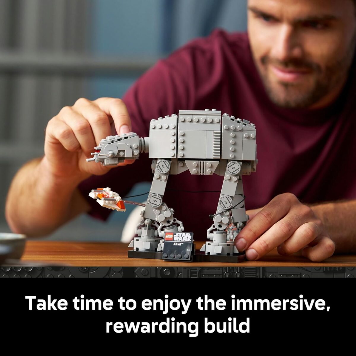 LEGO® Star Wars: The Empire Strikes Back™ AT-AT™ 75440 Building Set for Adults - Mid-Scale Build-and-Display Model of an AT-AT Walker with Snowspeeder™ - Toy for Men, Women and Star Wars™ Lovers