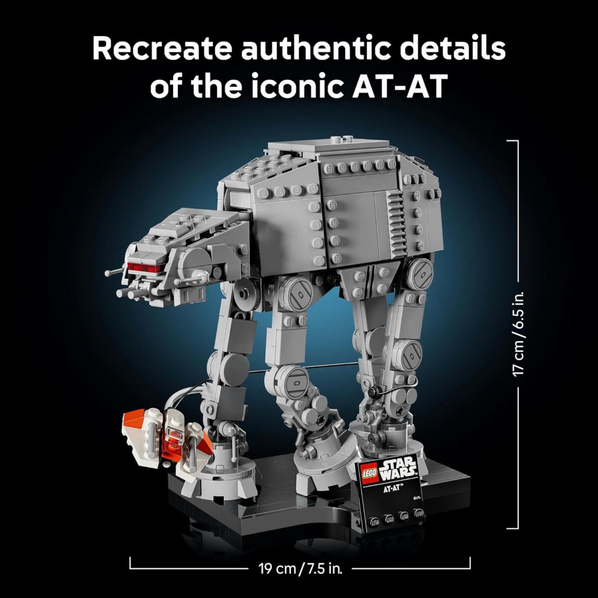 LEGO® Star Wars: The Empire Strikes Back™ AT-AT™ 75440 Building Set for Adults - Mid-Scale Build-and-Display Model of an AT-AT Walker with Snowspeeder™ - Toy for Men, Women and Star Wars™ Lovers