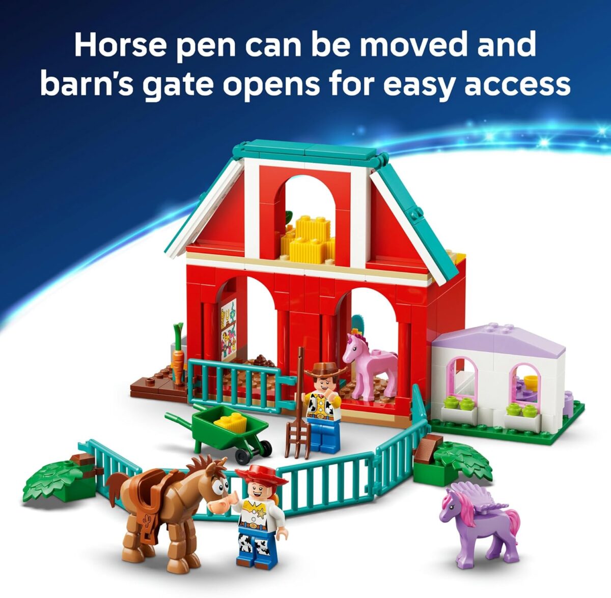 LEGO® ǀ Disney and Pixar Toy Story 5 Blaze’s Horse Ranch 43304 Barn Toy Building Set Horse Barn Buildable Playset with Woody and Jessie for Girls and Boys - Fun Playset-Giving Idea for Kids Aged 4+ LEGO® ǀ Disney and Pixar Toy Story 5 Blaze’s Horse Ranch 43304 Barn Toy Building Set Horse Barn Buildable Playset with Woody and Jessie for Girls and Boys - Fun Playset-Giving Idea for Kids Aged 4+