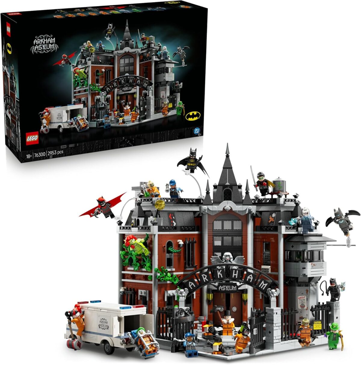LEGO® DC Batman™ Arkham Asylum™ 76300 Collectible Super-Hero Building Set with 16 Minifigures, Build-and-Display Merch for Decor or a 24-Build Advent Calendar, Toy for Adult LEGO® DC Batman™ Arkham Asylum™ 76300 Collectible Super-Hero Building Set with 16 Minifigures, Build-and-Display Merch for Decor or a 24-Build Advent Calendar, Toy for Adult