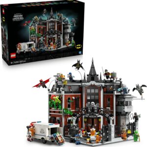 LEGO® DC Batman™ Arkham Asylum™ 76300 Collectible Super-Hero Building Set with 16 Minifigures, Build-and-Display Merch for Decor or a 24-Build Advent Calendar, Toy for Adult