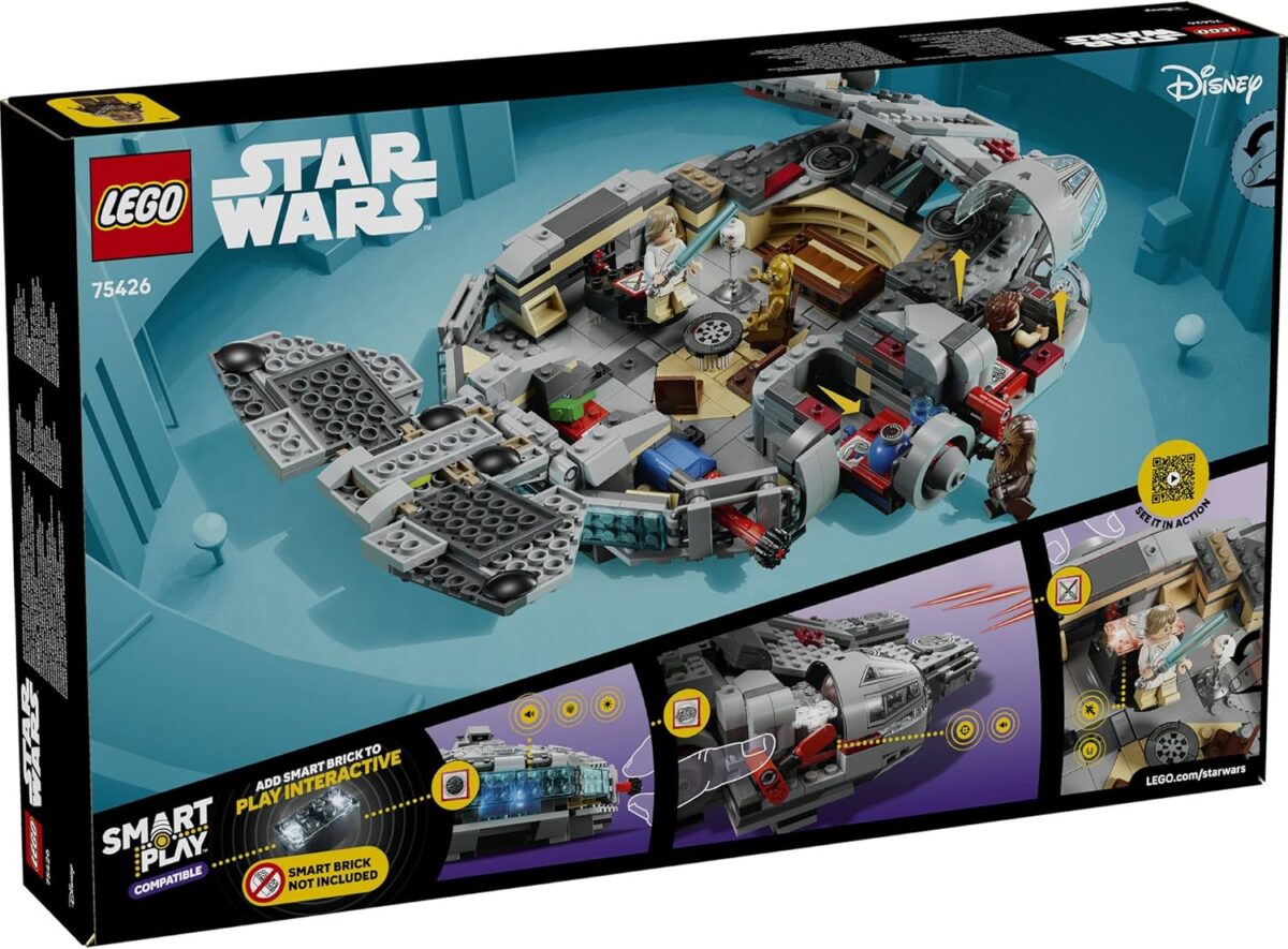 LEGO® Star Wars™ SMART Play™: Millennium Falcon™ 75426 Starship Building Toy for Kids - Compatible Set with 4 SMART Tags and 4 LEGO Minifigures - Treat for Boys, Girls and Fans Aged 9+ LEGO® Star Wars™ SMART Play™: Millennium Falcon™ 75426 Starship Building Toy for Kids - Compatible Set with 4 SMART Tags and 4 LEGO Minifigures - Treat for Boys, Girls and Fans Aged 9+