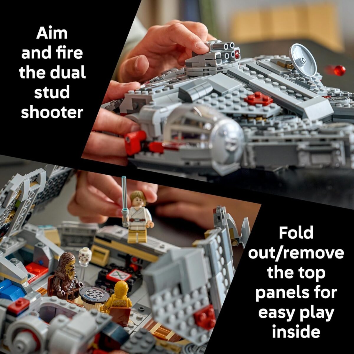 LEGO® Star Wars™ SMART Play™: Millennium Falcon™ 75426 Starship Building Toy for Kids - Compatible Set with 4 SMART Tags and 4 LEGO Minifigures - Treat for Boys, Girls and Fans Aged 9+ LEGO® Star Wars™ SMART Play™: Millennium Falcon™ 75426 Starship Building Toy for Kids - Compatible Set with 4 SMART Tags and 4 LEGO Minifigures - Treat for Boys, Girls and Fans Aged 9+