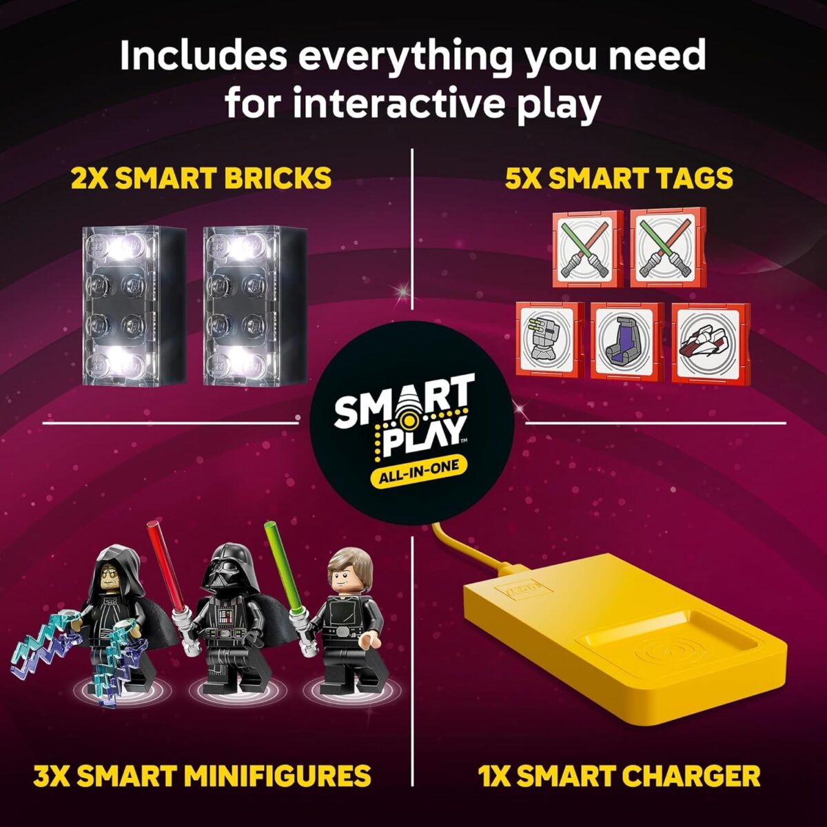 LEGO® Star Wars™ SMART Play™: Throne Room Duel & A-Wing™ 75427 Interactive Building Toy -All-in-One Set - Reacts to How You Move and Play with a SMART Brick - Treat for Kids Aged 9+ LEGO® Star Wars™ SMART Play™: Throne Room Duel & A-Wing™ 75427 Interactive Building Toy -All-in-One Set - Reacts to How You Move and Play with a SMART Brick - Treat for Kids Aged 9+