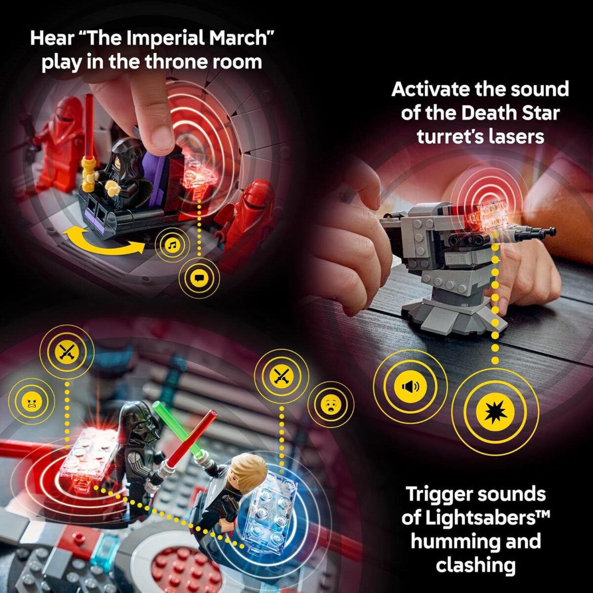 LEGO® Star Wars™ SMART Play™: Throne Room Duel & A-Wing™ 75427 Interactive Building Toy -All-in-One Set - Reacts to How You Move and Play with a SMART Brick - Treat for Kids Aged 9+ LEGO® Star Wars™ SMART Play™: Throne Room Duel & A-Wing™ 75427 Interactive Building Toy -All-in-One Set - Reacts to How You Move and Play with a SMART Brick - Treat for Kids Aged 9+
