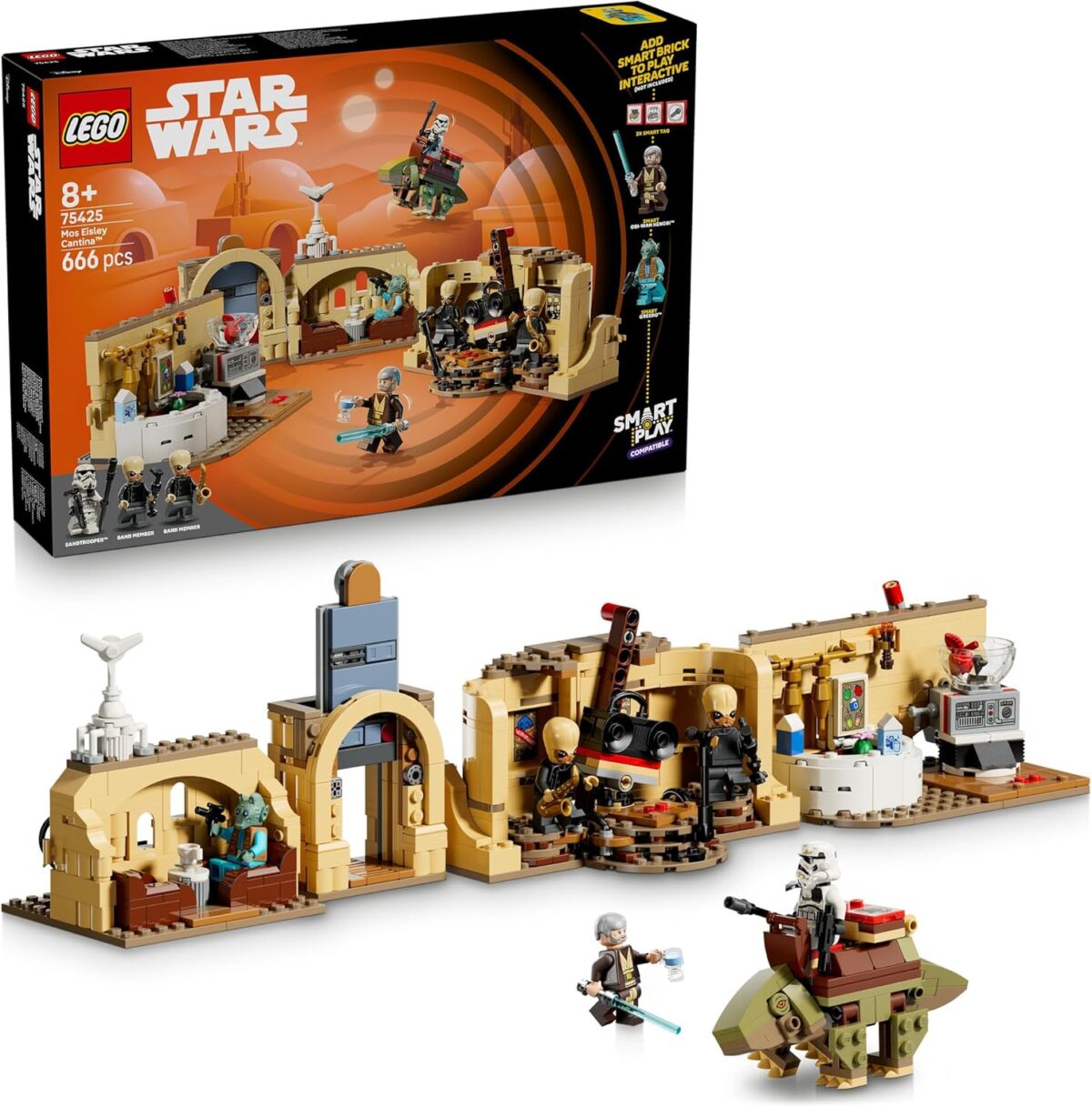 LEGO® Star Wars™ SMART Play™: Mos Eisley Cantina™ 75425 Toy Building Set for Kids - Compatible Set with 3 SMART Tags and 5 LEGO Minifigures - Treat for Boys, Girls and Fans Aged 8+ LEGO® Star Wars™ SMART Play™: Mos Eisley Cantina™ 75425 Toy Building Set for Kids - Compatible Set with 3 SMART Tags and 5 LEGO Minifigures - Treat for Boys, Girls and Fans Aged 8+