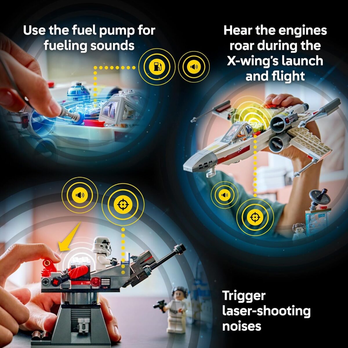 LEGO® Star Wars™ SMART Play™: Luke’s Red Five X-Wing™ 75423 Interactive Building Toy -All-in-One Set - Reacts to How You Move and Play with a SMART Brick - Treat for Boys, Girls, Kids Aged 6+