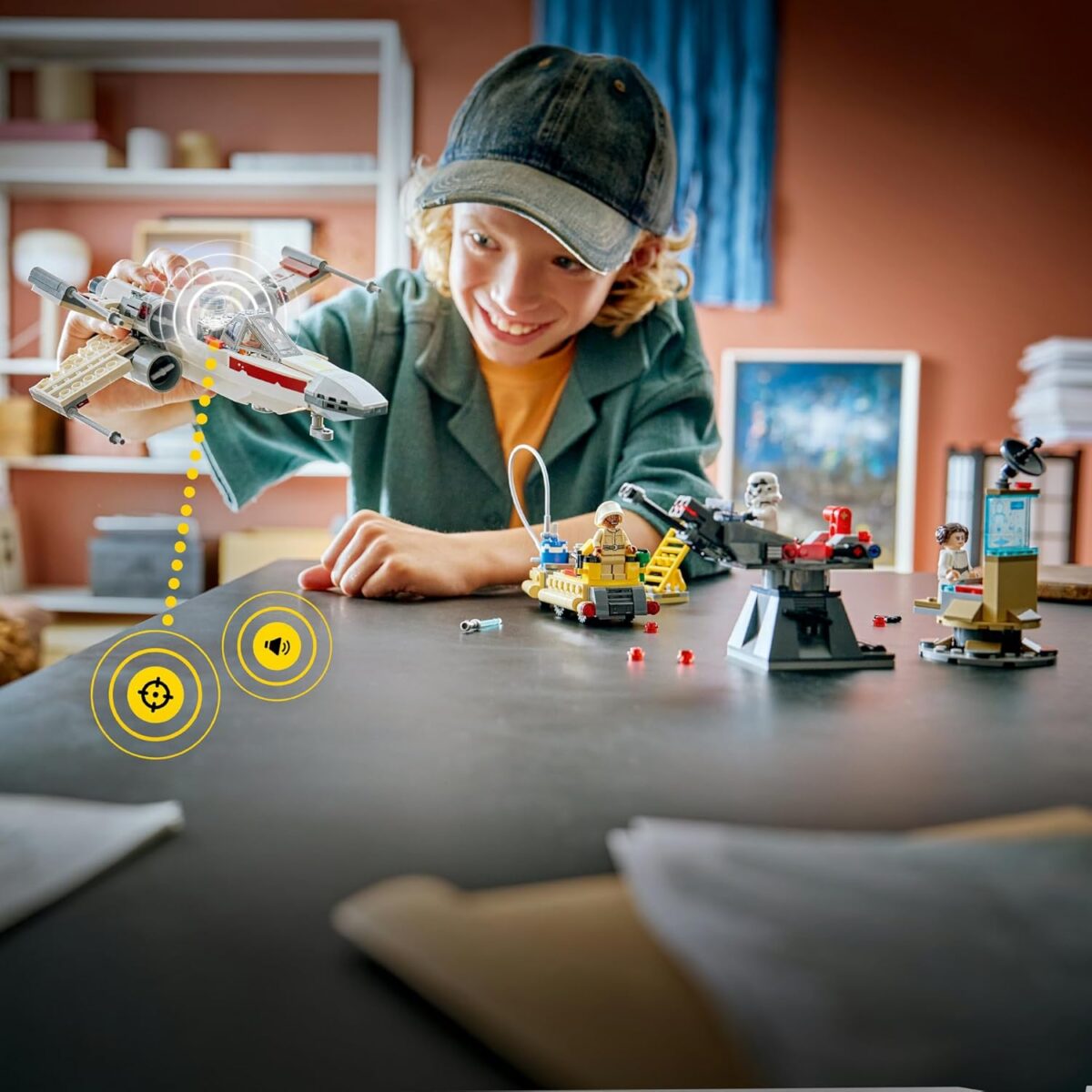 LEGO® Star Wars™ SMART Play™: Luke’s Red Five X-Wing™ 75423 Interactive Building Toy -All-in-One Set - Reacts to How You Move and Play with a SMART Brick - Treat for Boys, Girls, Kids Aged 6+