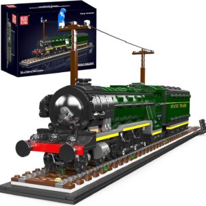 Mould King 12044 Locomotive Train Building Set, Steam Train Build Blocks Kit, Display Track Model for Adult, Gift as Birthday Christmas (1766 Pieces)