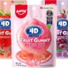 AMOS 4D Bursting Juice Filled Gummies Strawberry/Peach/Grape 65g x 3 [x4]