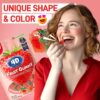 AMOS 4D Bursting Juice Filled Gummies Strawberry/Peach/Grape 65g x 3 [x4]