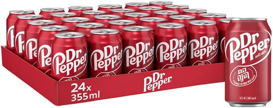 B0G1S55TT4_img_1 Dr Pepper Classic Soft Drink Cans 355ml Pack of 24