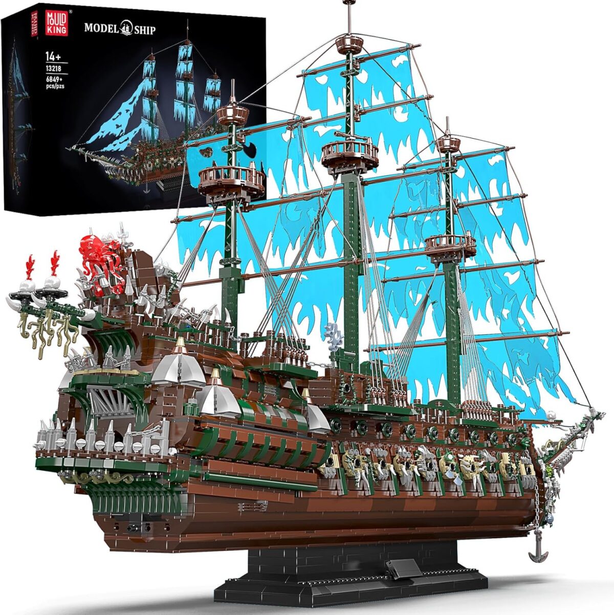 Mould King 13218 Pirate Ship Model Building Set, Flying Dutchman Pirate Ship to Displace, Buildable Toy for Adult Home Office Decor(6849 Pieces) Mould King 13218 Pirate Ship Model Building Set, Flying Dutchman Pirate Ship to Displace, Buildable Toy for Adult Home Office Decor(6849 Pieces)