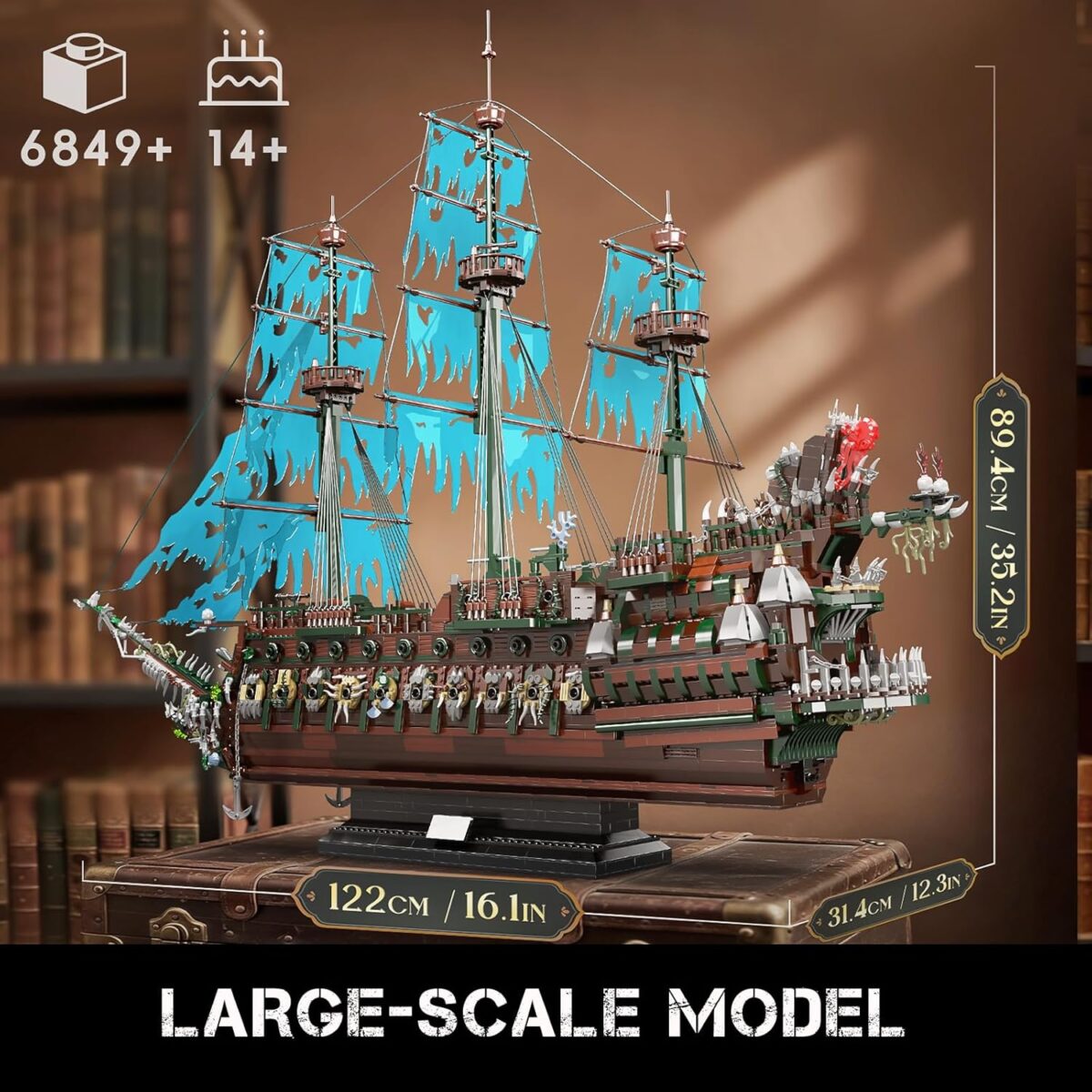 Mould King 13218 Pirate Ship Model Building Set, Flying Dutchman Pirate Ship to Displace, Buildable Toy for Adult Home Office Decor(6849 Pieces) Mould King 13218 Pirate Ship Model Building Set, Flying Dutchman Pirate Ship to Displace, Buildable Toy for Adult Home Office Decor(6849 Pieces)