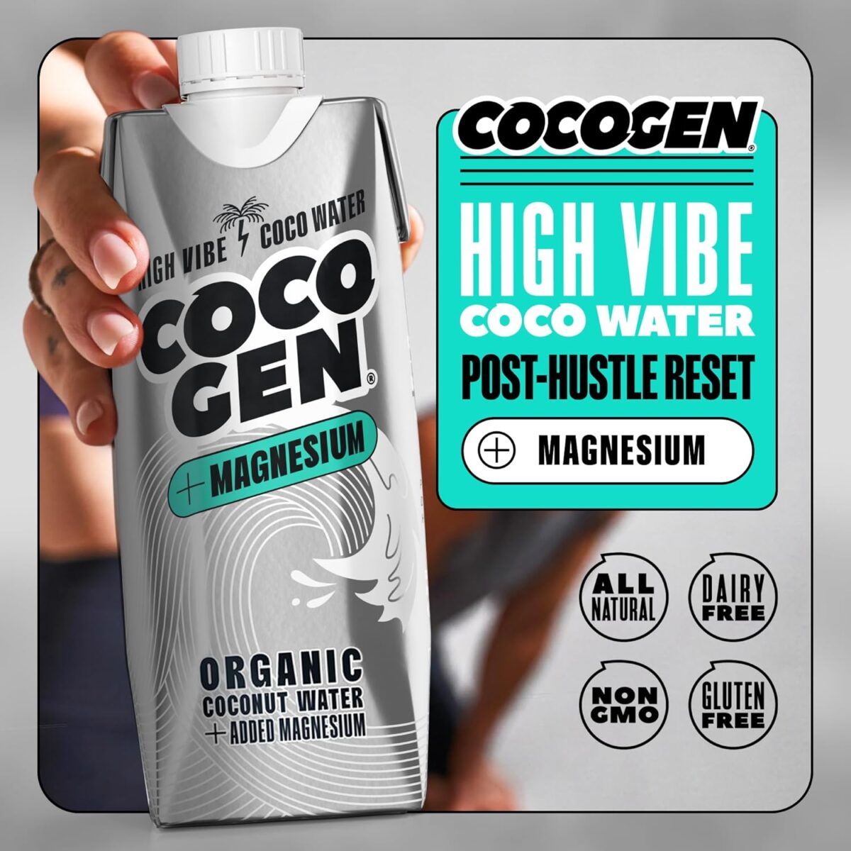 CocoGen Coconut Water + Magnesium, 12 x 500ml [x2]