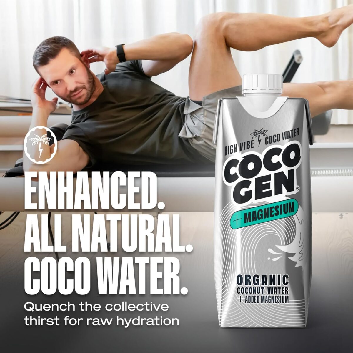 CocoGen Coconut Water + Magnesium, 12 x 500ml [x2]