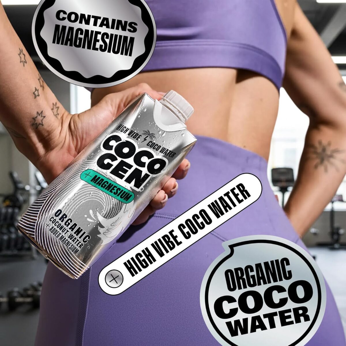 CocoGen Coconut Water + Magnesium, 12 x 500ml [x2]