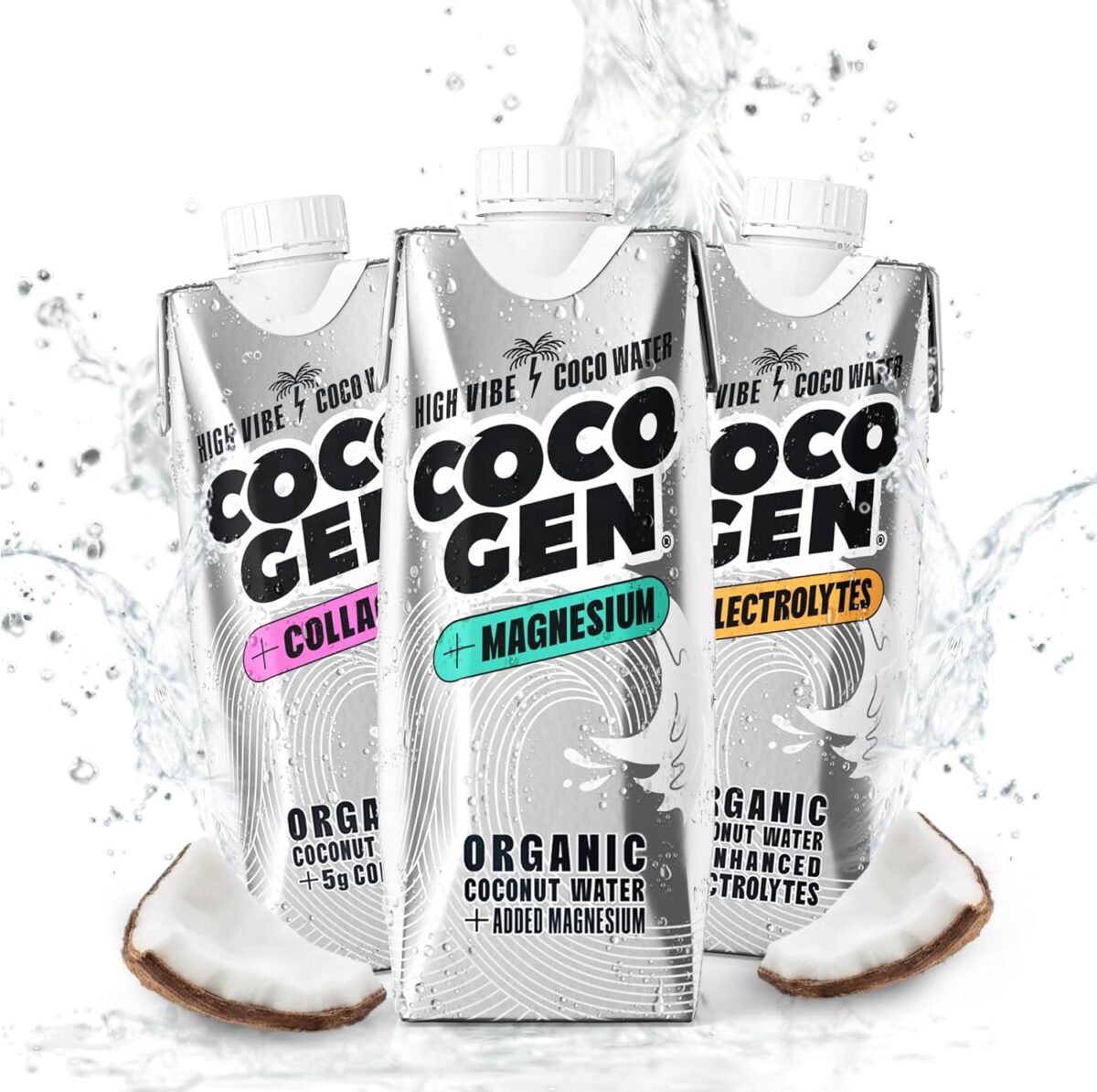 CocoGen Coconut Water Variety Pack 6 x 500ml [x3]