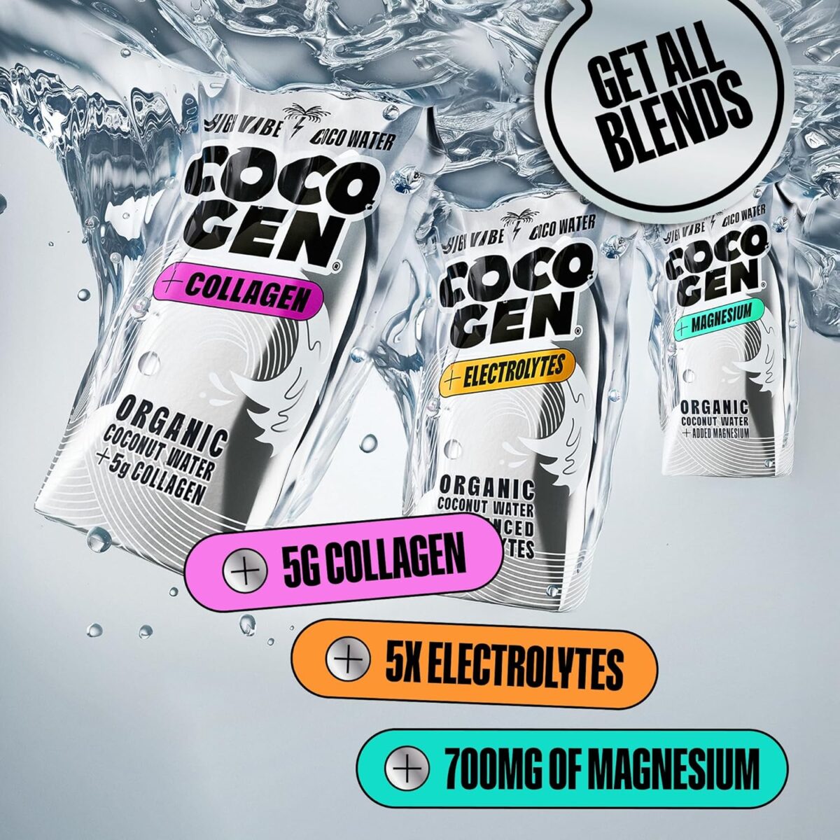 CocoGen Coconut Water Variety Pack 6 x 500ml [x3]
