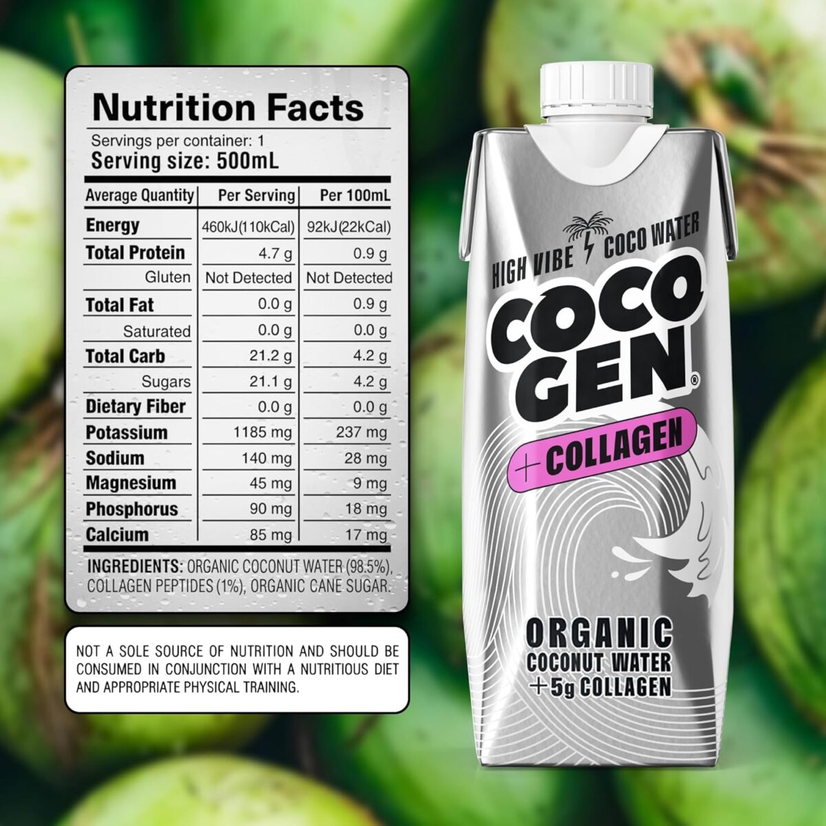 CocoGen Coconut Water + Collagen 12 x 500ml [x2]