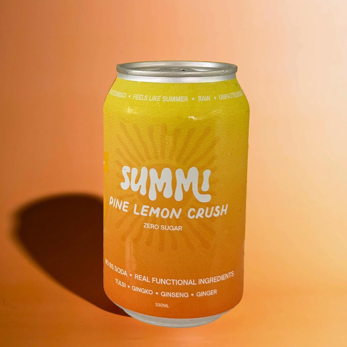 SUMMi Pine Lemon Crush Nootropic Soda 12 x 330ml [x2]