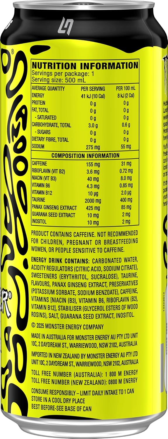 Monster Energy Drink Lando Norris 24 x 500ml [x2]